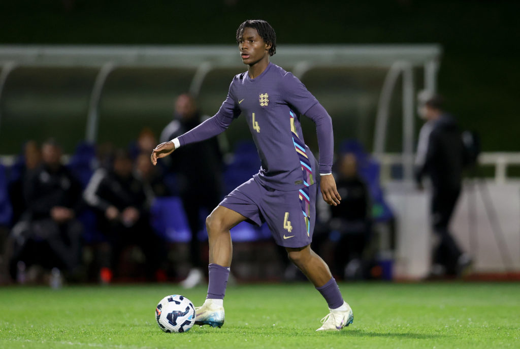 Chinaza Nwosu in action for England under 17s