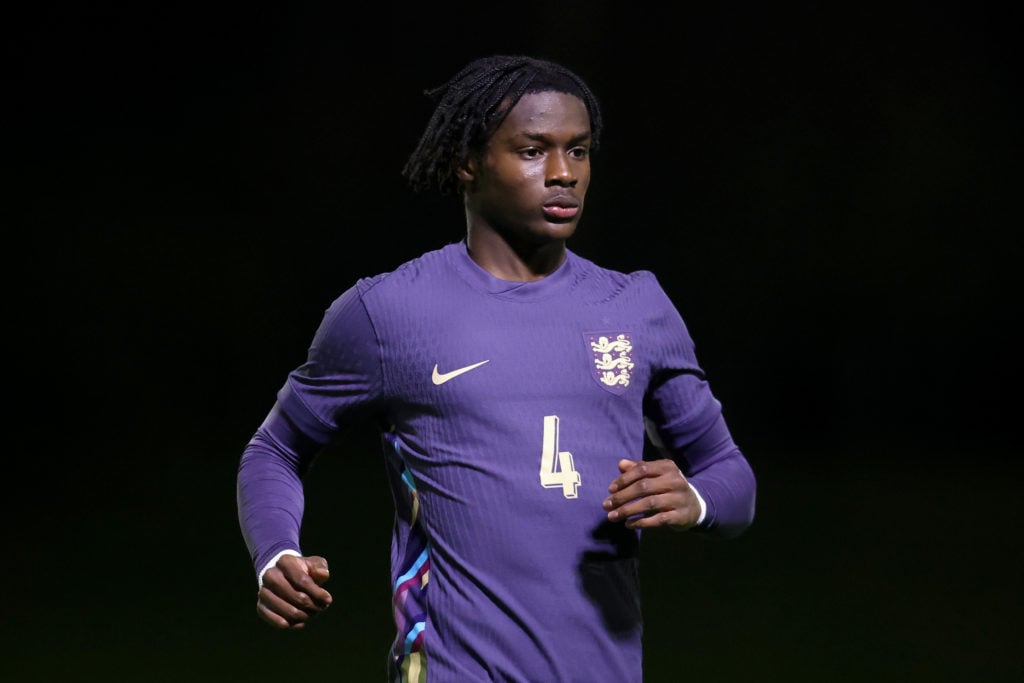 Chinaza Nwosu in action for England under 17s