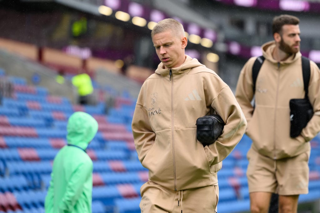 Oleksandr Zinchenko arrives for Nottingham Forest clash with Burnley