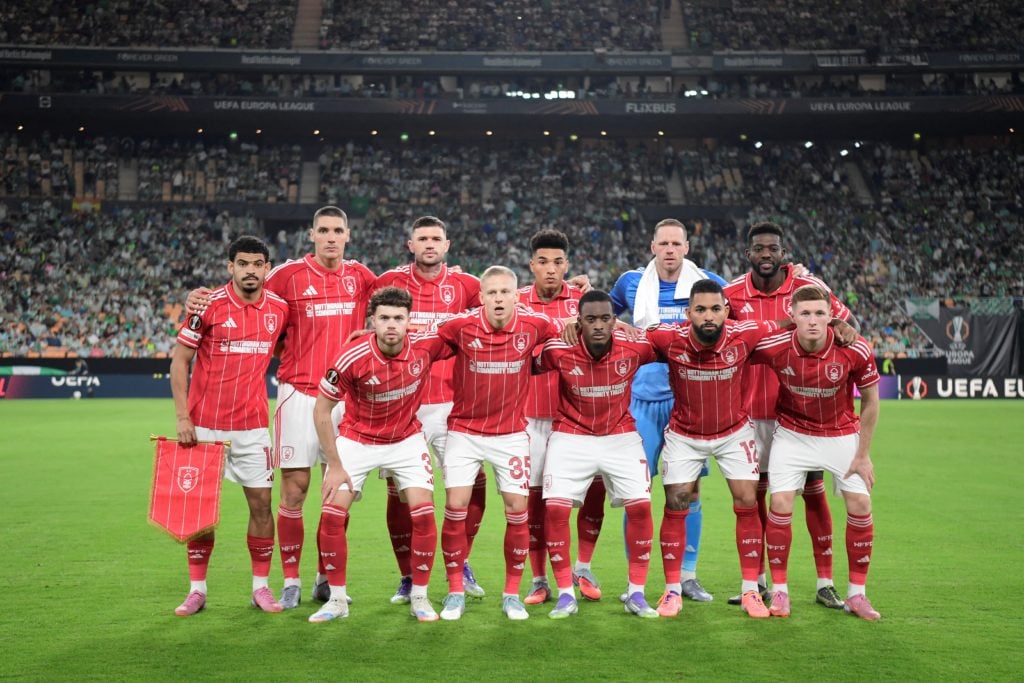 The Nottingham Forest squad ahead of their clash with Real Betis.