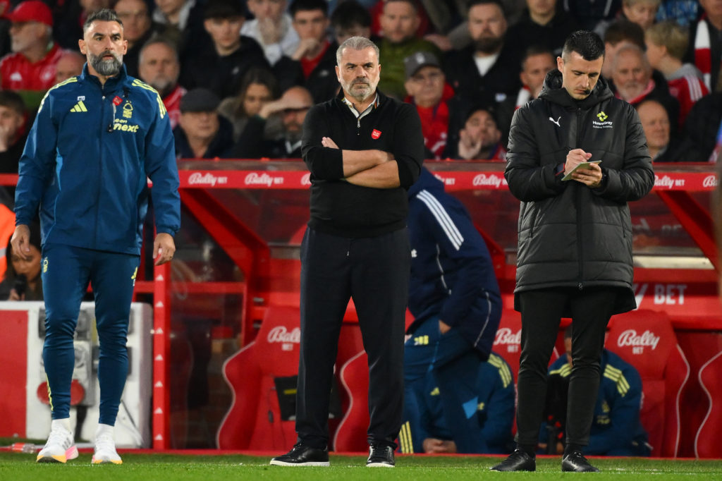 Ange Postecoglou, Nottingham Forest head coach, looks on during the Premier League match between Nottingham Forest and Sunderland