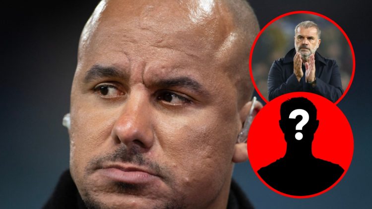 Main: Gabby Agbonlahor working as a pundit Overlay: Ange Postecoglou clapping the Nottingham Forest fans Inset: Mystery player