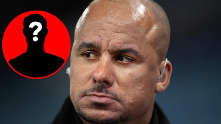 Main: Gabby Agbonlahor working as a TV pundit Inset: Mystery player