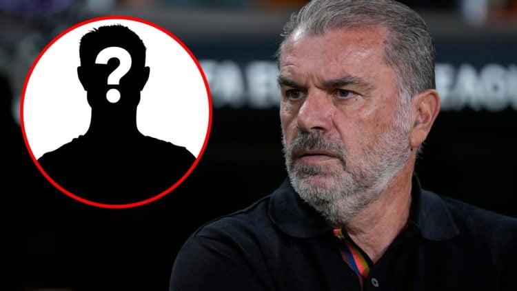 Main: Ange Postecoglou looks on as Nottingham Forest play against Real Betis Inset: Mystery player
