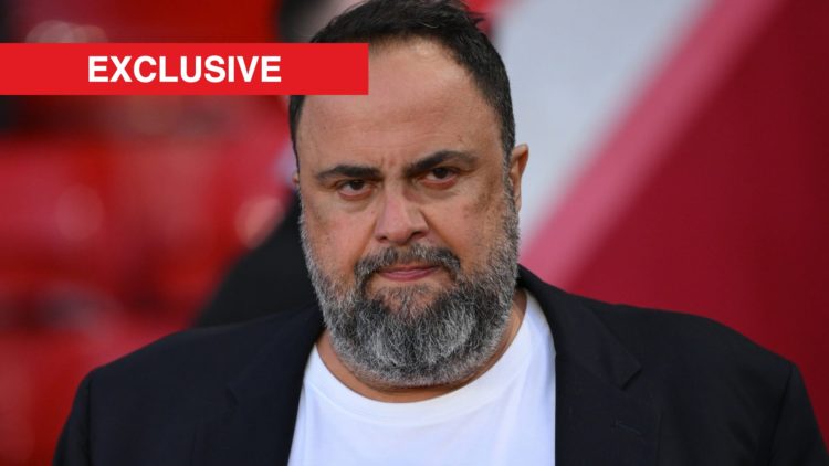 Evangelos Marinakis attends Nottingham Forest vs Manchester United.
