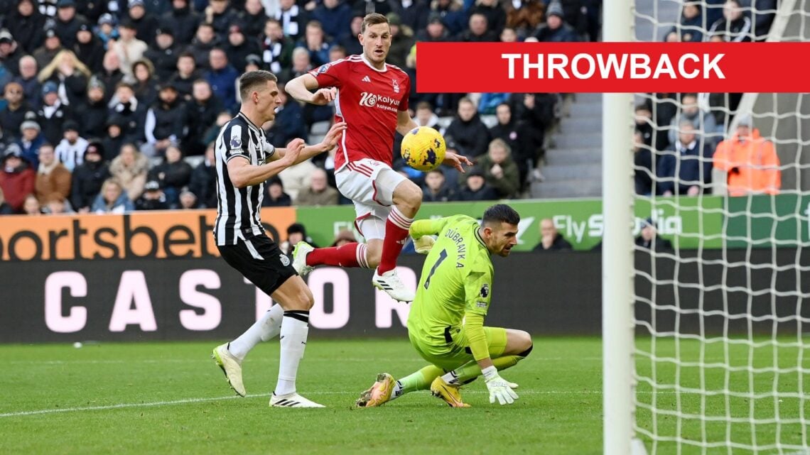 Chris Wood scores for Nottingham Forest against Newcastle