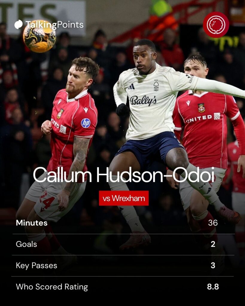 Callum Hudson-Odoi scores vs Wrexham