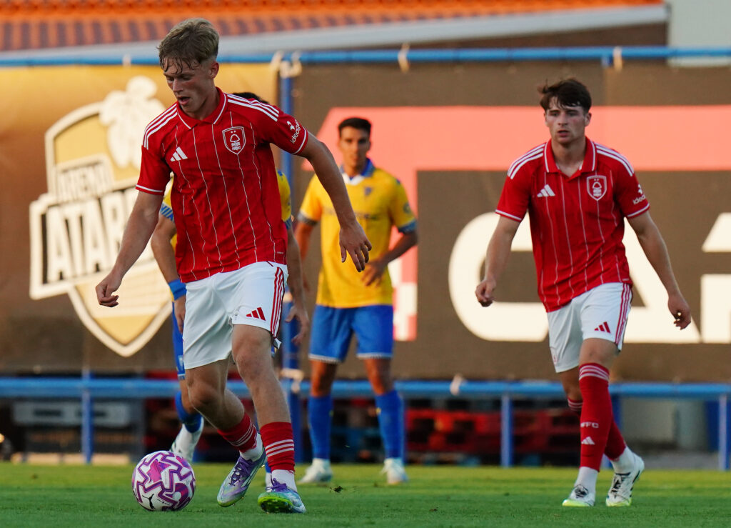 Adam Berry plays for Forest in pre-season vs Estoril