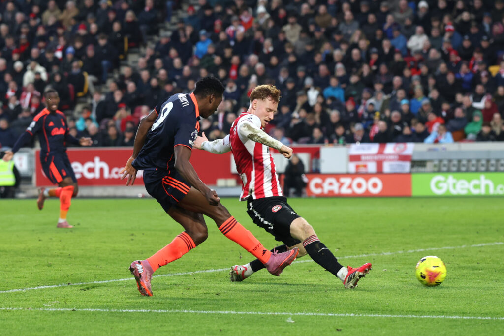 Taiwo Awoniyi scores for Nottingham Forest