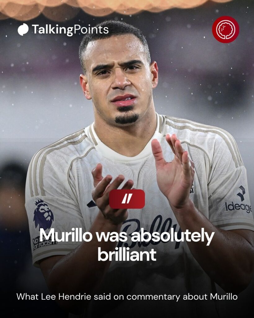 Murillo claps the Nottingham Forest fans.