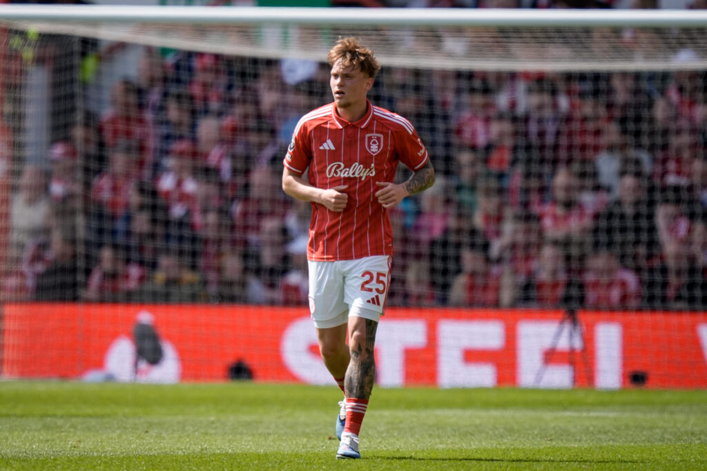 Luca Netz plays for Nottingham Forest