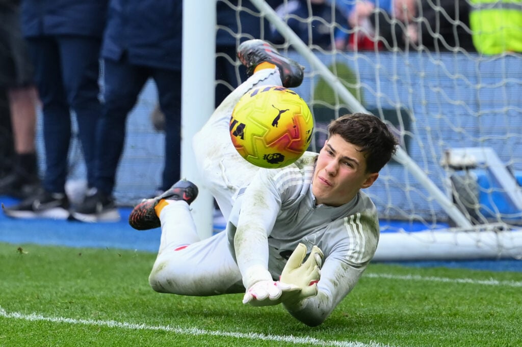 Keehan Willows of Nottingham Forest plays during the Premier League match between Brighton and Hove Albion and Nottingham Forest at the American Express Community Stadium