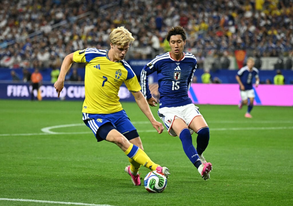 Sweden midfielder Lucas Bergvall.
