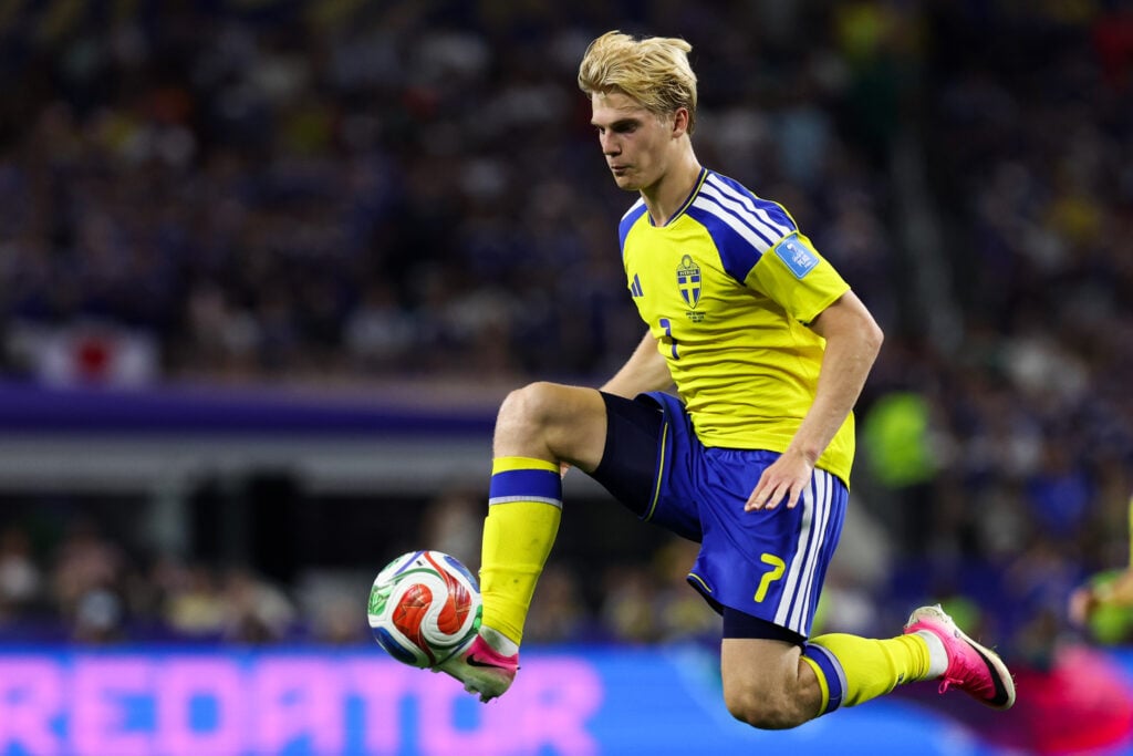 Sweden international Lucas Bergvall.