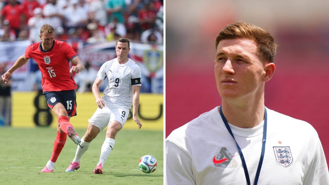 Left: Chris Wood battles Dan Burn and Right: Elliot Anderson.