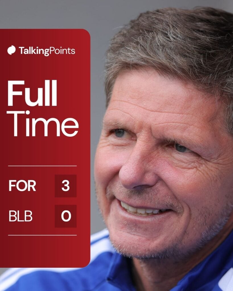 Forest beat Blackburn 3-0.