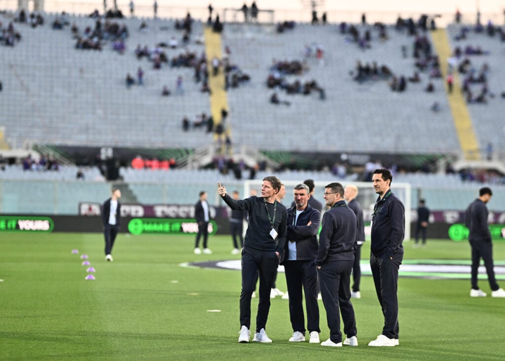 Oliver Glasner with his coaching team