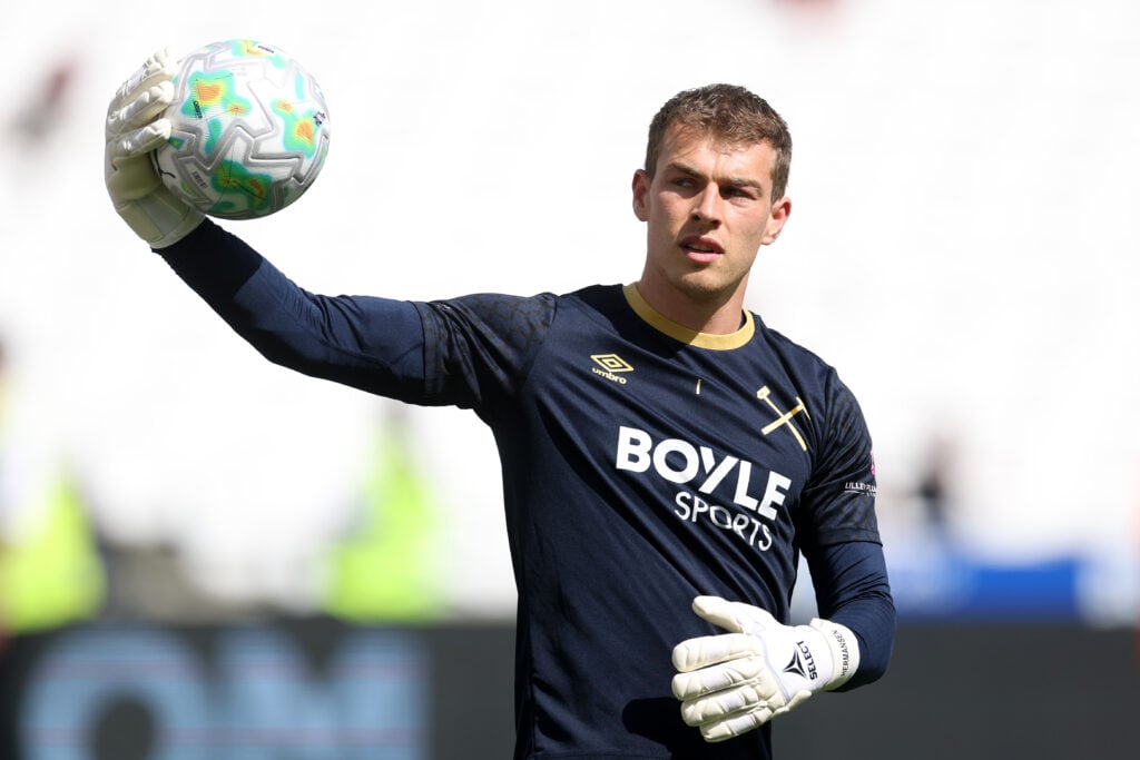 West Ham United goalkeeper Mads Hermansen.