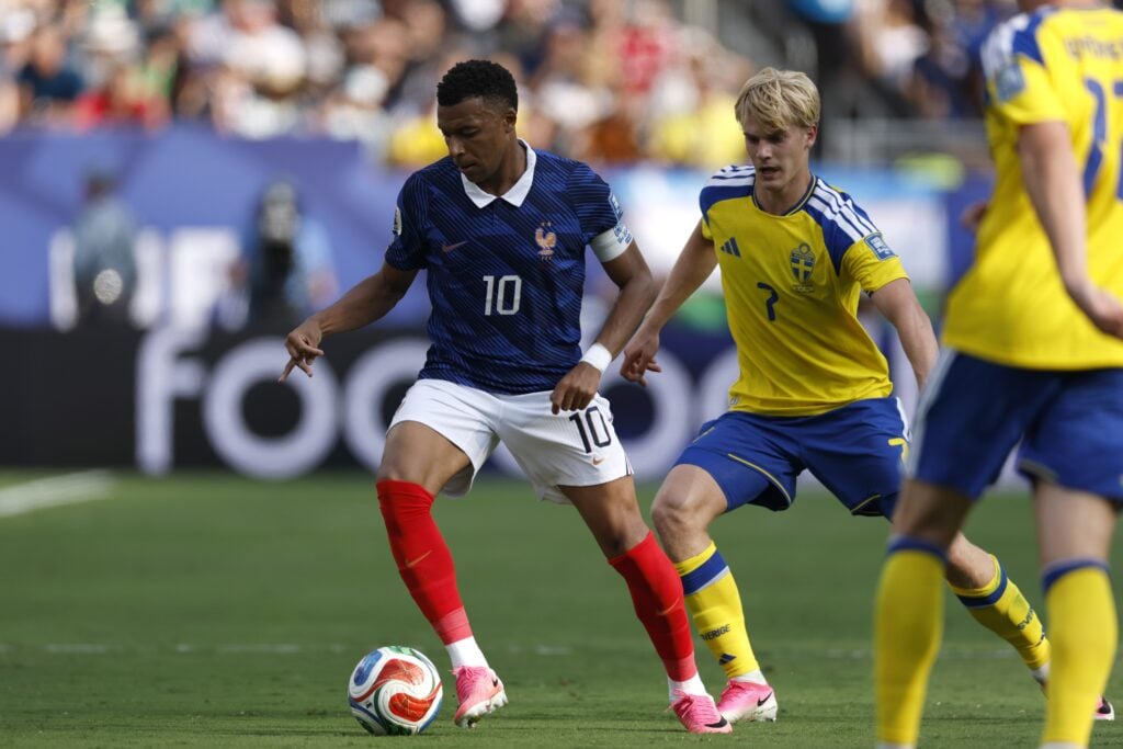 Kylian Mbappe and Lucas Bergvall.