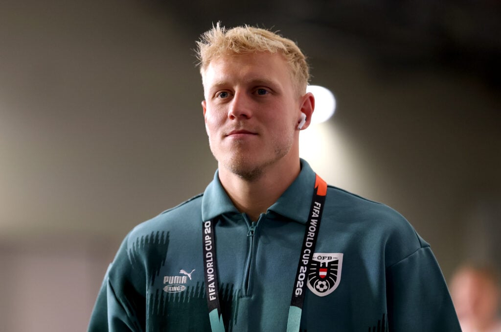 Xaver Schlager prepares to play for Austria.