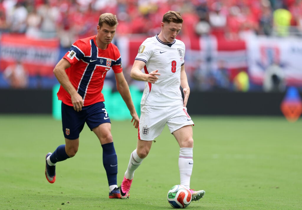 Elliot Anderson in action for England